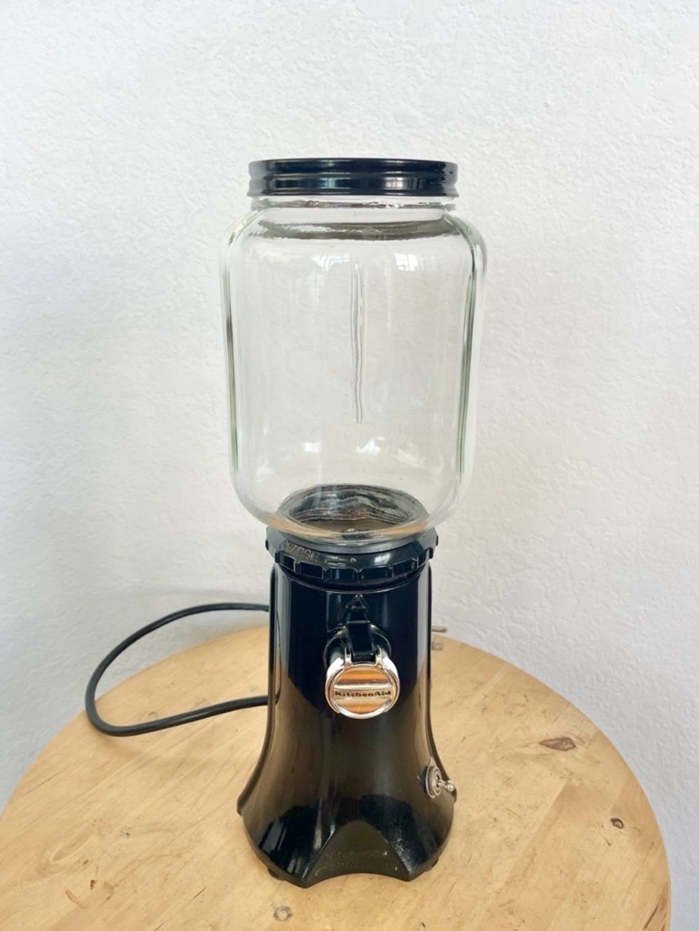 KitchenAid Model A-9 Coffee Mill with Glass Globe KCG200OB Black